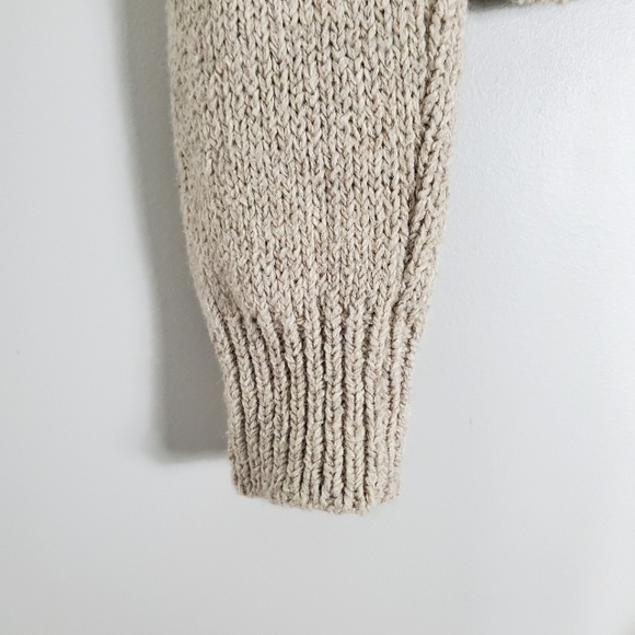 AGNES B PARIS WOOL/ALPACA BLEND ZIP CARDIGAN FAUX FUR COLLAR - Picture 3 of 11